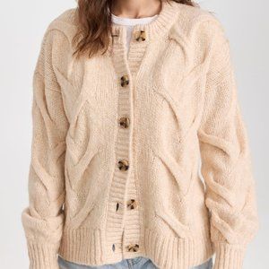 NWT Cable Ashmont Cardigan Sweater - Heather Powder